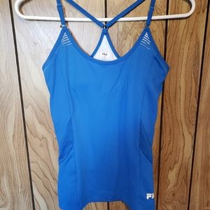 Blue fila athletic tank top